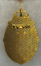 Delicate Fairy Amongst the Flowers Pendant/Brooch. ~ Gold Tone|849