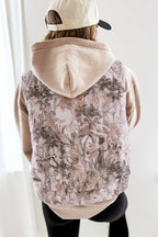 Leaf Print Puffer Vest|1774